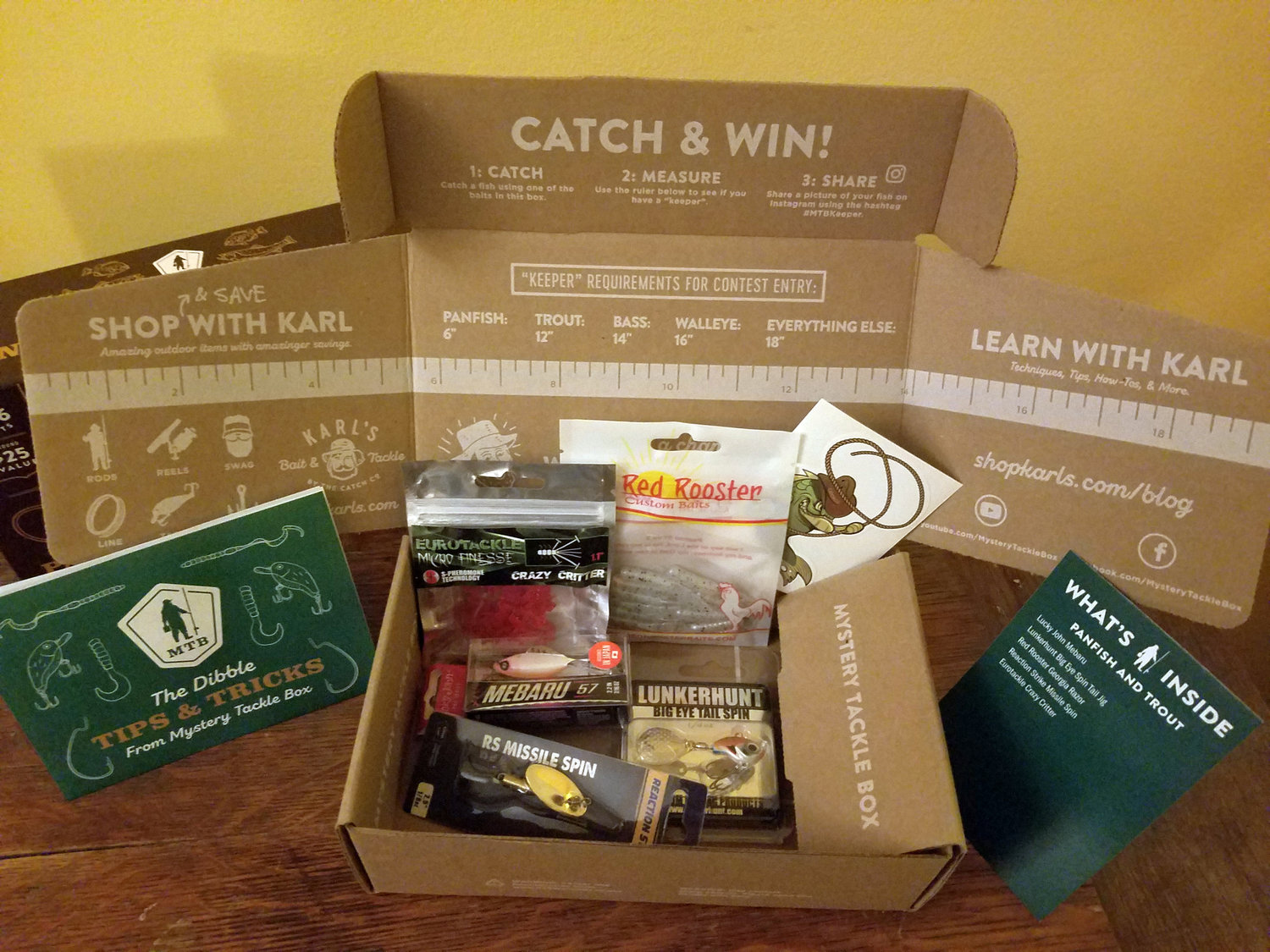 You can quickly collect lots of interesting tackle from a subscription box service.